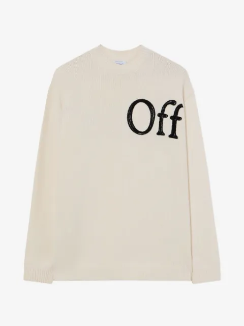 Off-White Maglione Bookish con logo