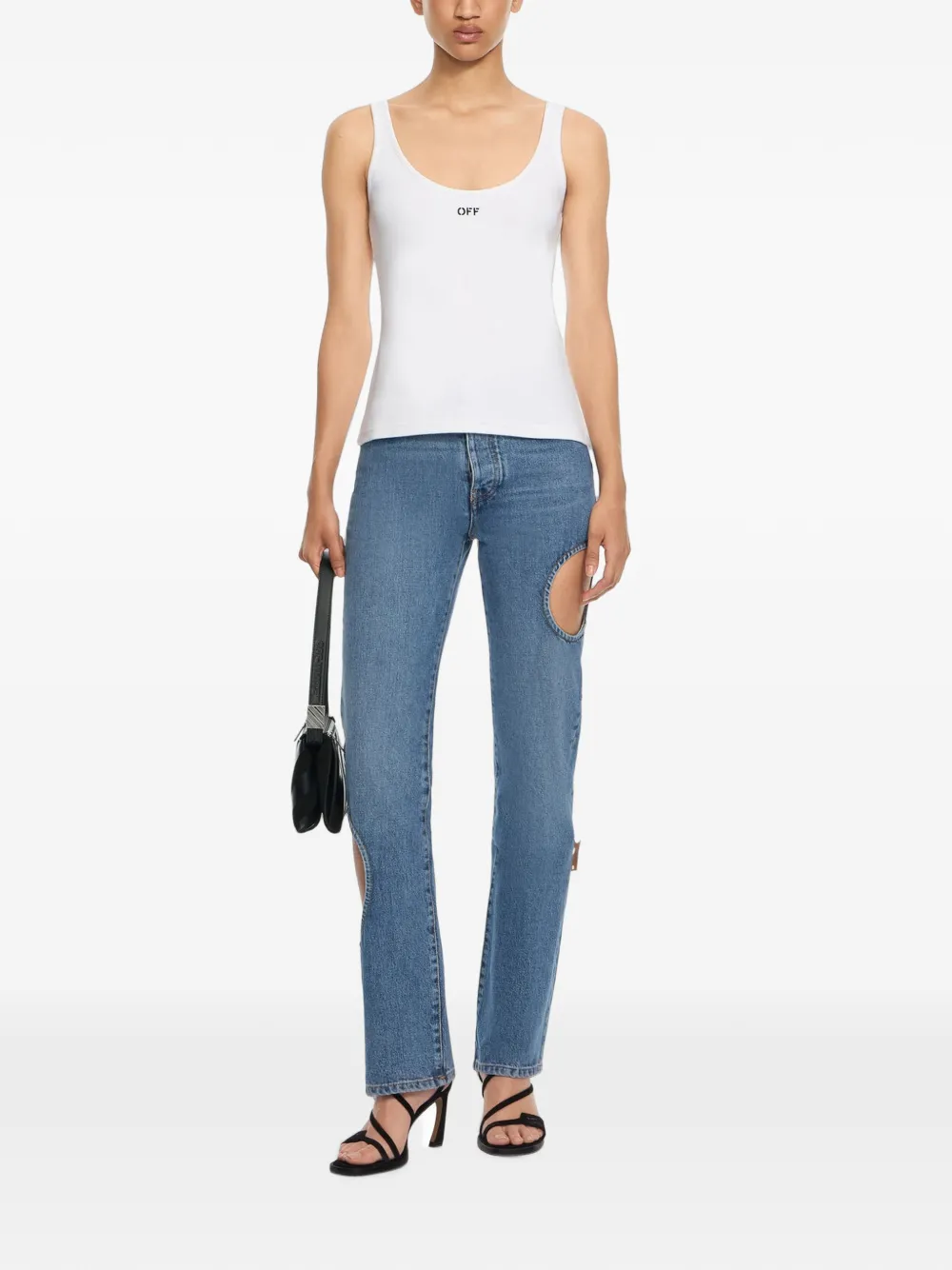 Off-White Off Stamp ribbed tank top - Bianco