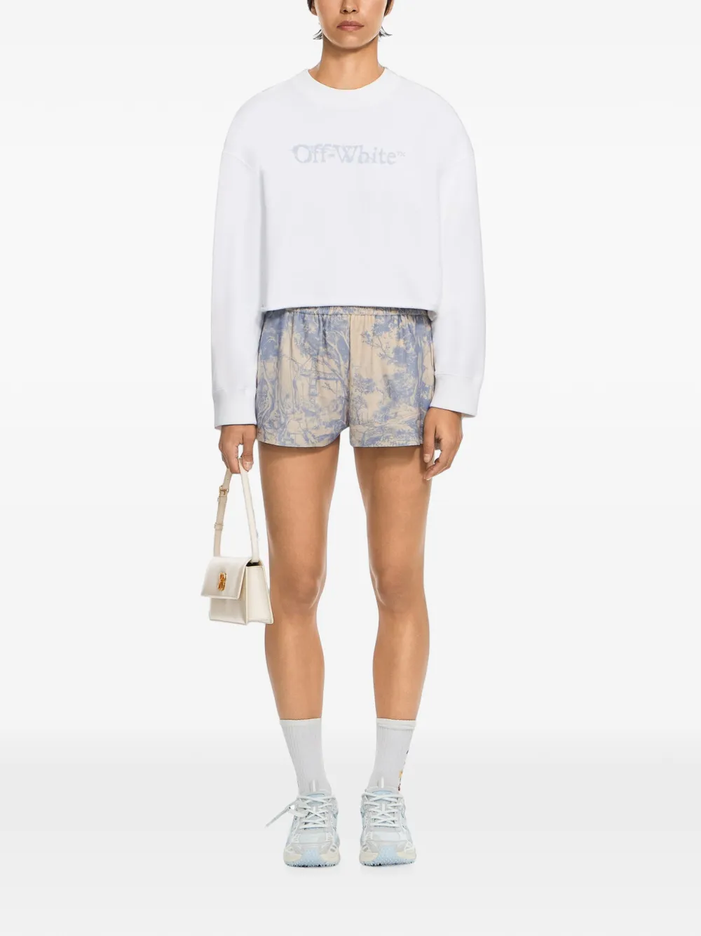Off-White Trui verfraaid met logo Wit