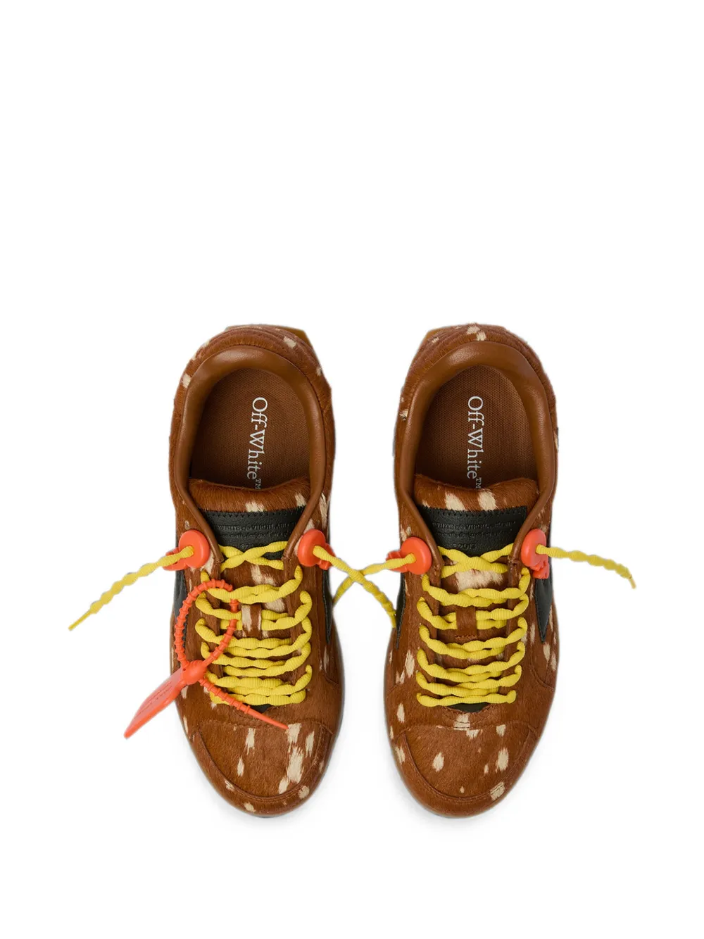 Off-White End Of Play sneakers met ponyhaar Bruin
