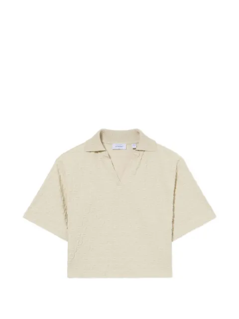 Off-White logo-pattern cropped T-shirt