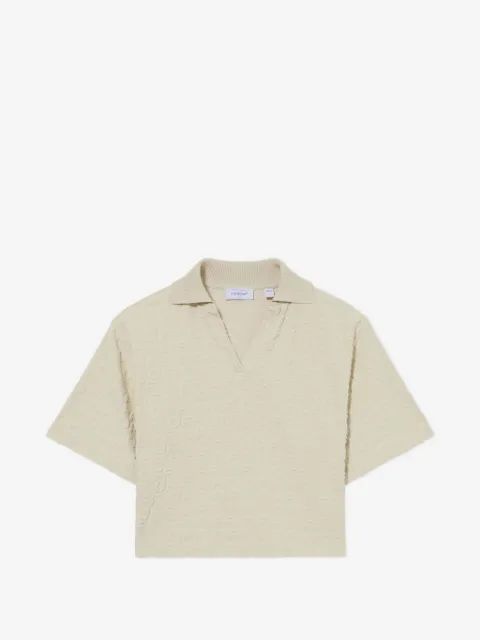 Off-White cropped T-shirt med logomønster