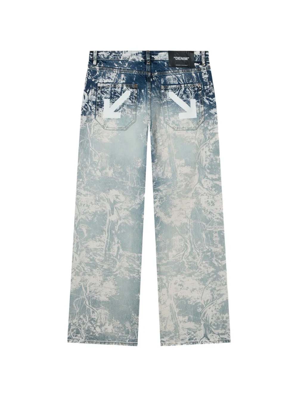 Off-White City Nature slim-fit ruimvallende jeans Blauw