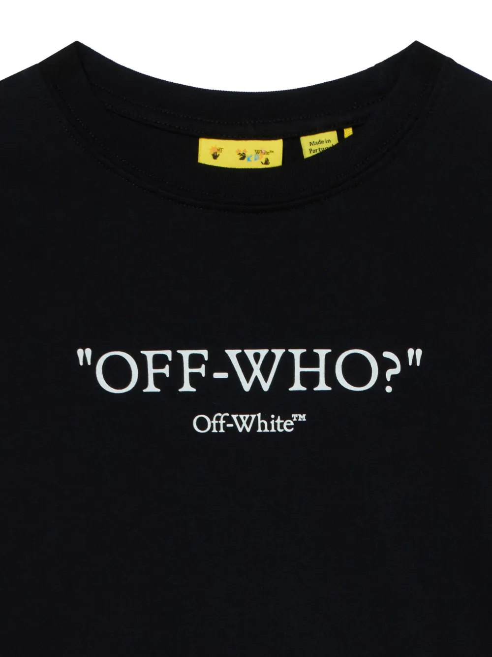 Off-White Kids Multilogo long-sleeve T-shirt Zwart