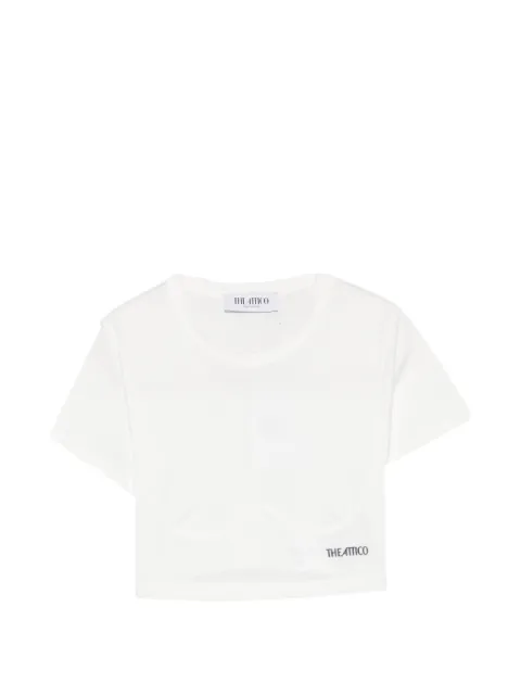 The Attico Cropped-T-Shirt mit Logo-Print