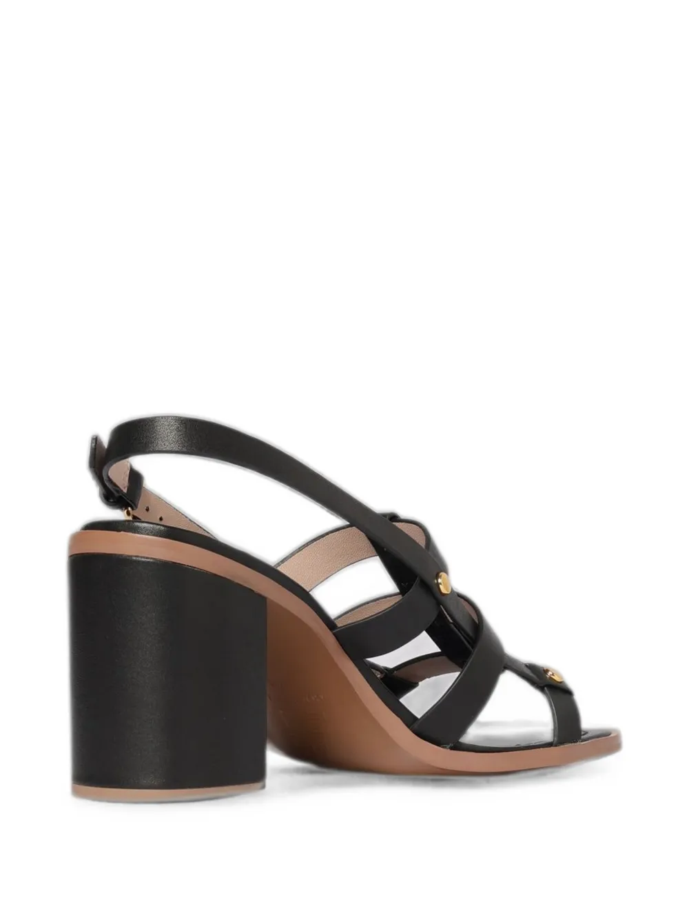 Coccinelle leahter heeled sandals Zwart