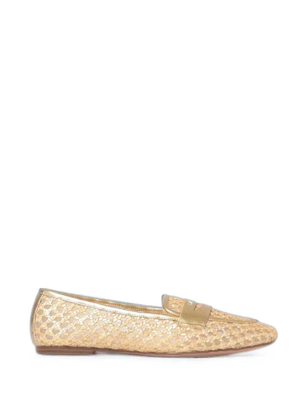 TWINSET perforated raffia loafers - Toni neutri