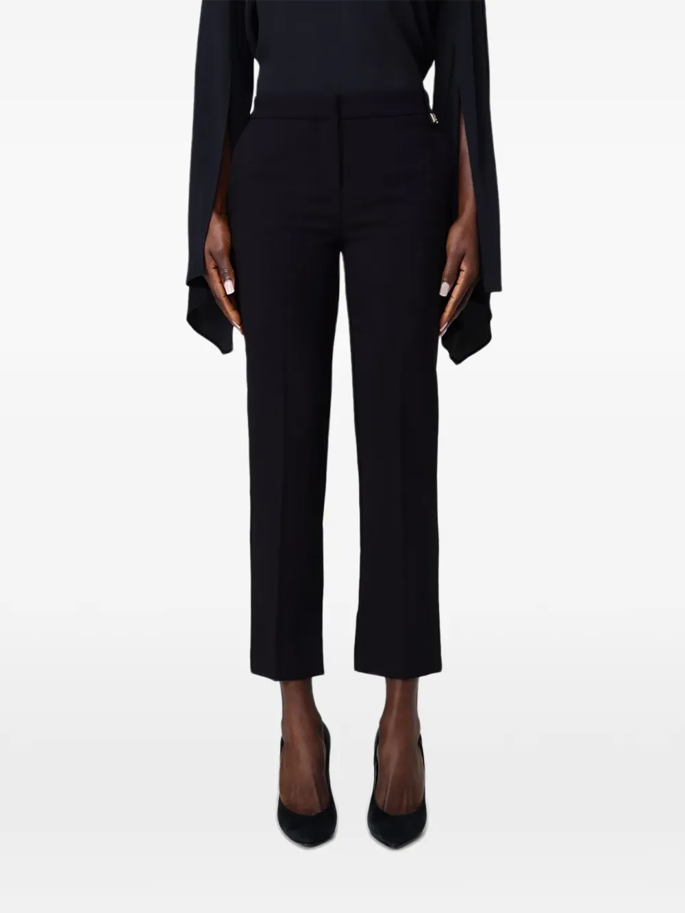 Elisabetta Franchi cropped tailored trousers - Nero