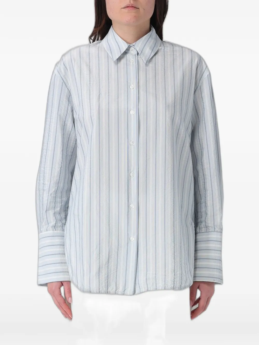 Tela striped seersucker shirt - Blue