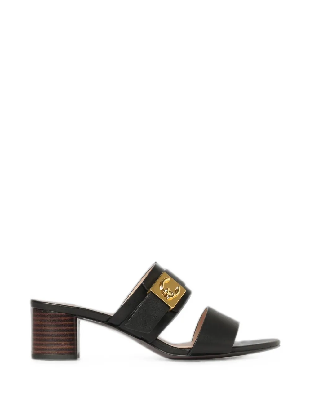 Coccinelle C-Me Lock leather sandals Zwart