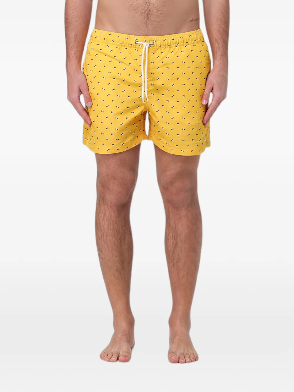 BROOKSFIELD geometric-print drawstring swim shorts