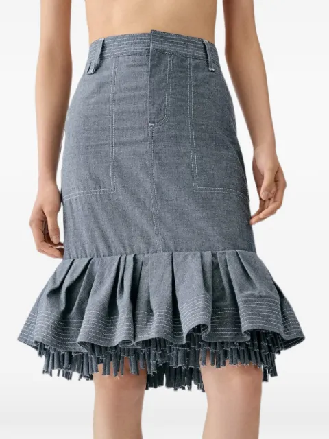 Jacquemus jupe volantée à franges