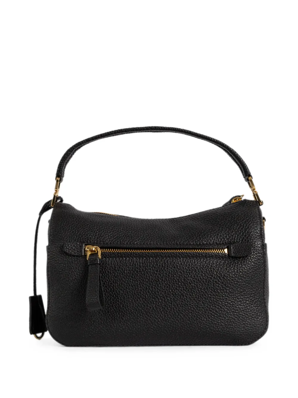 Prada Kleine leren schoudertas met logoplakkaat Zwart