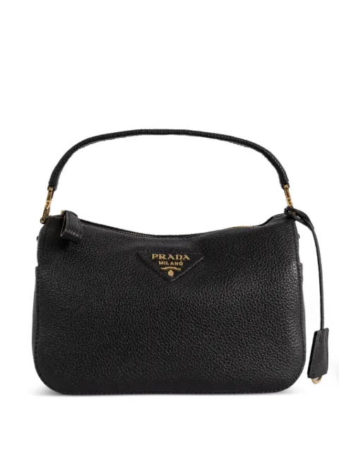 Prada small logo-plaque leather shoulder bag