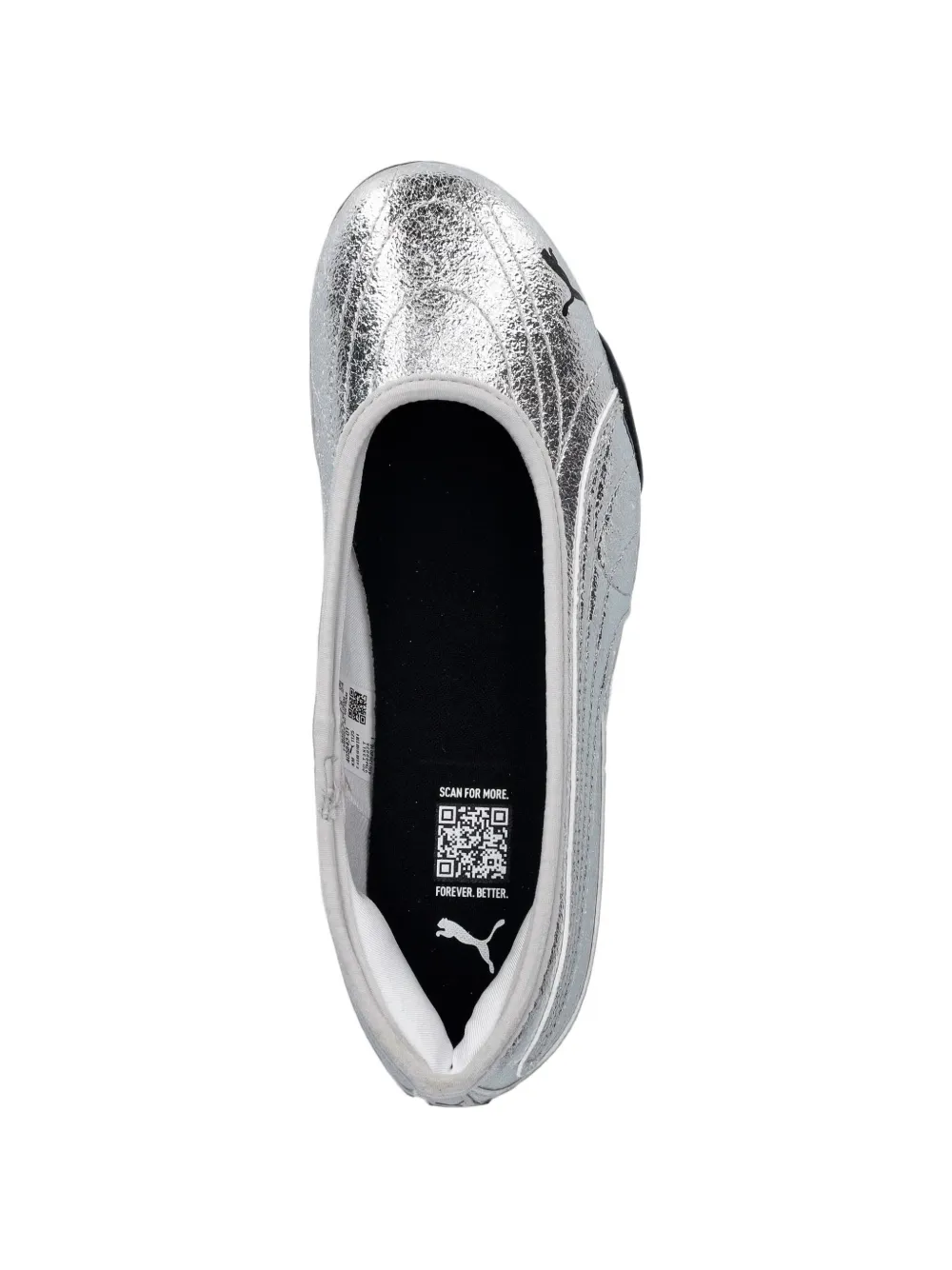 PUMA Catch Metallic Whisper metallic-effect ballet flats Zilver