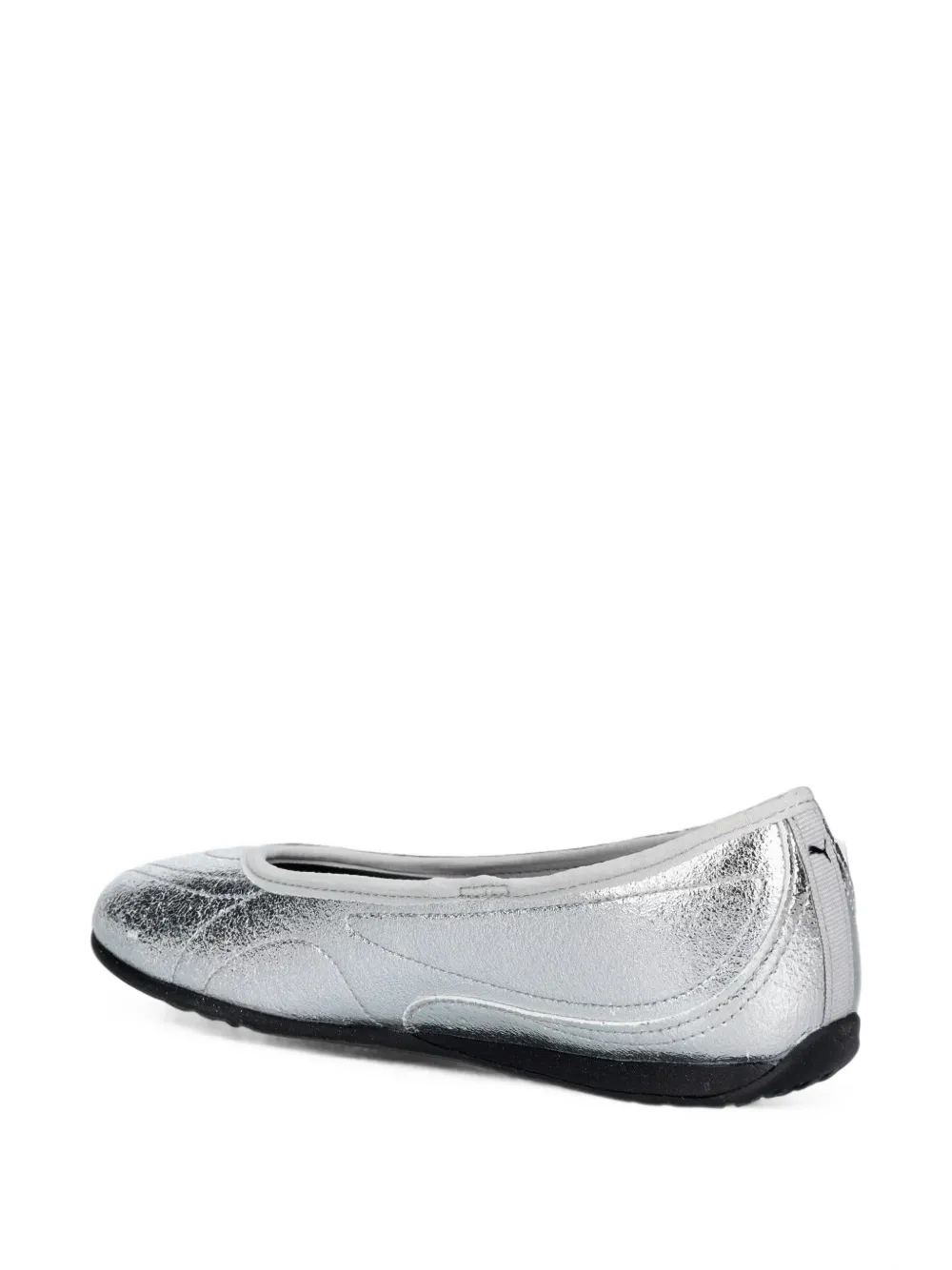PUMA Catch Metallic Whisper metallic-effect ballet flats Zilver