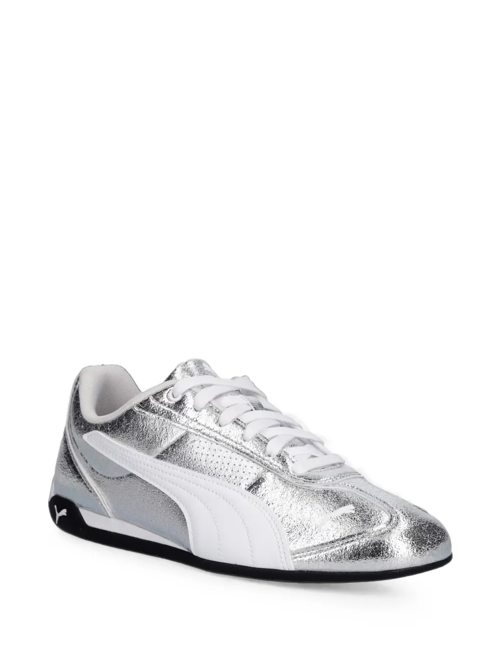 PUMA Replicatch Metallic Whisper cracked-effect low-top sneakers Zilver