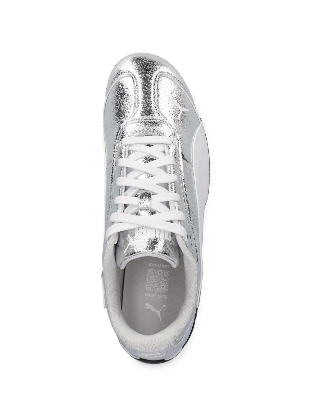 PUMA Replicatch Metallic Whisper cracked-effect low-top sneakers Zilver