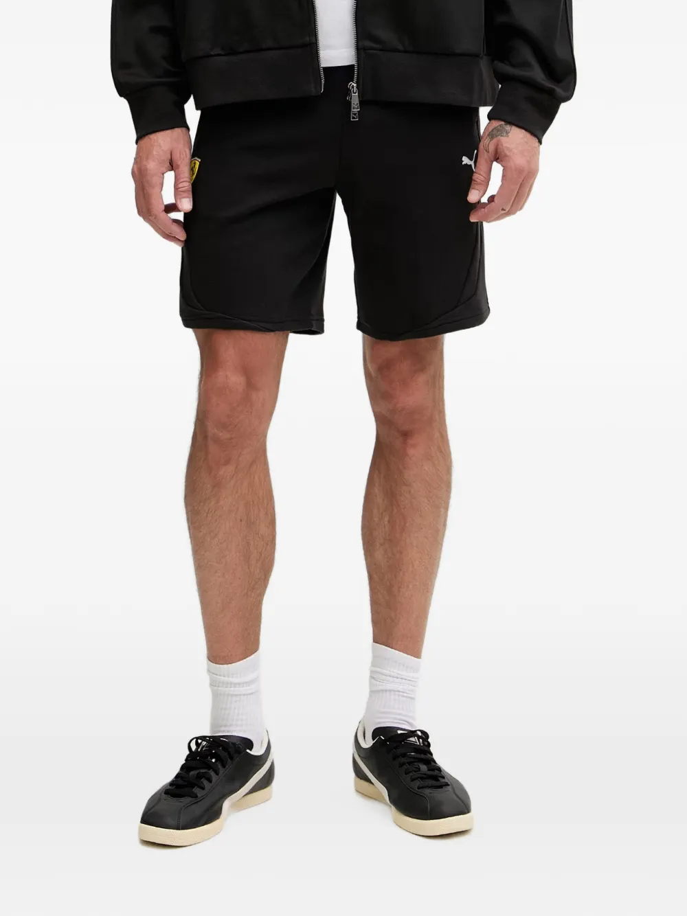 PUMA x Scuderia Ferrari logo-patch shorts