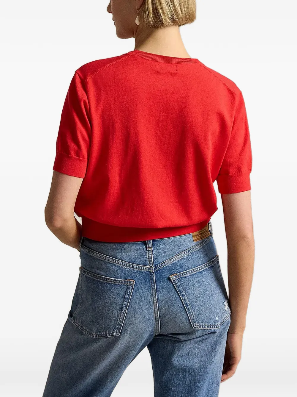 Polo Ralph Lauren Vest met geborduurd logo en korte mouwen Rood