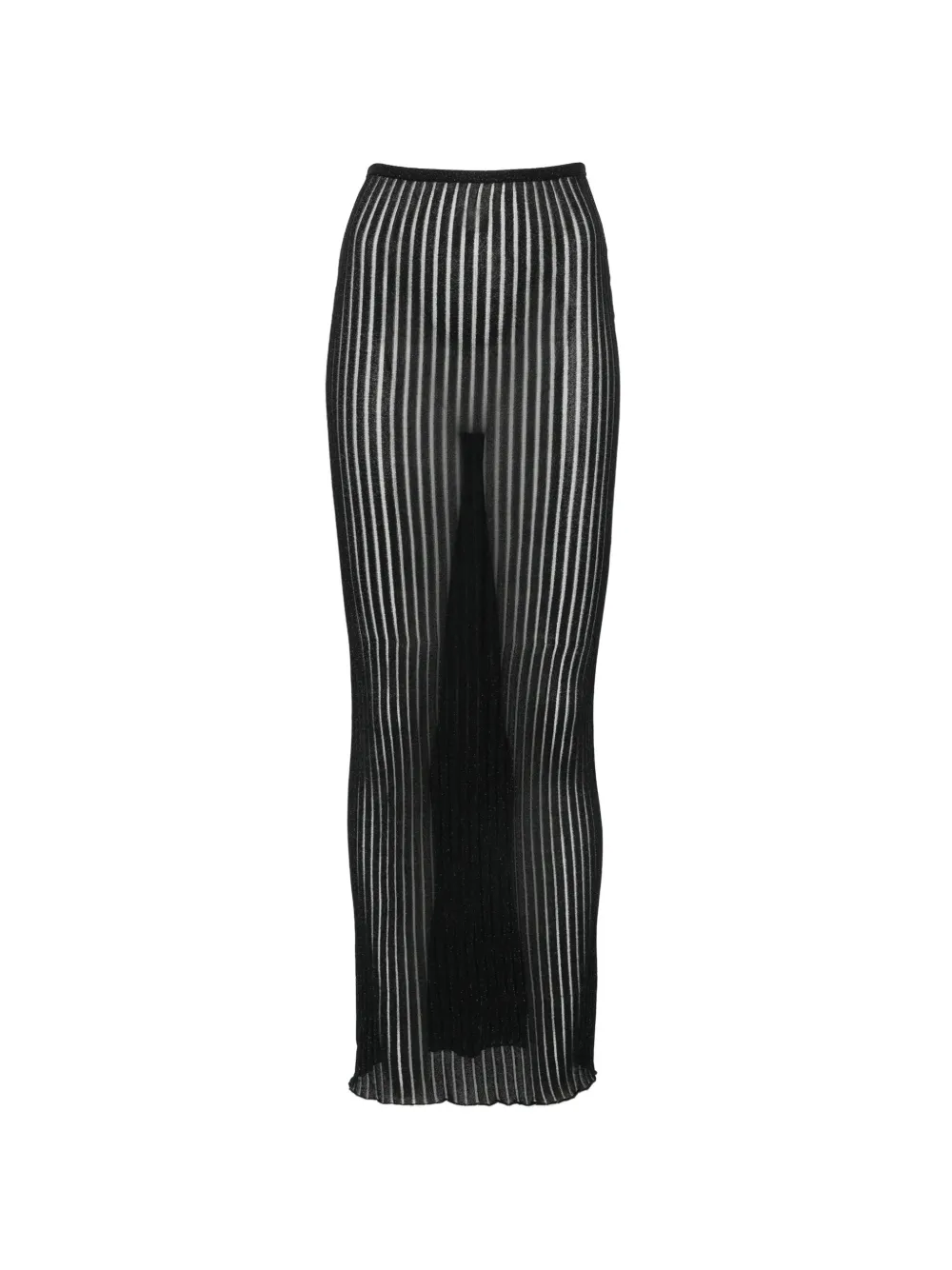 DONDUP sheer-knit maxi skirt - Nero