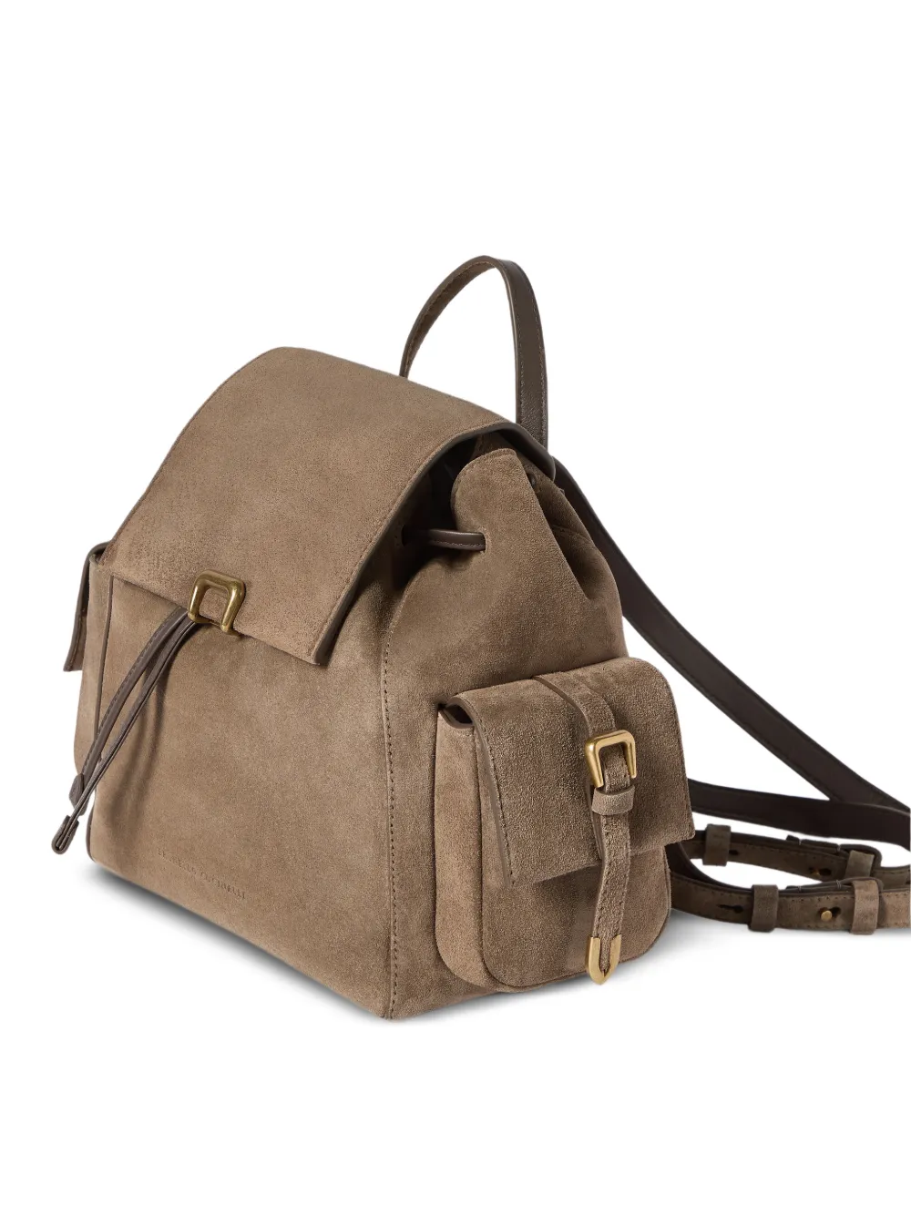 Brunello Cucinelli Sartorial suède rugzak Beige