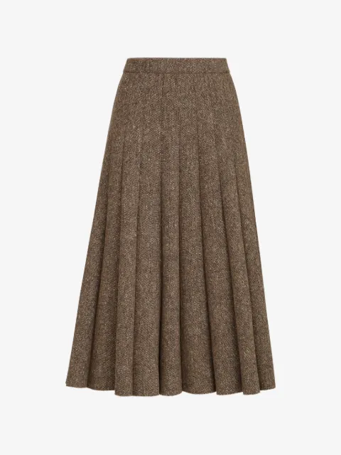 Brunello Cucinelli minijupe plissée en laine vierge