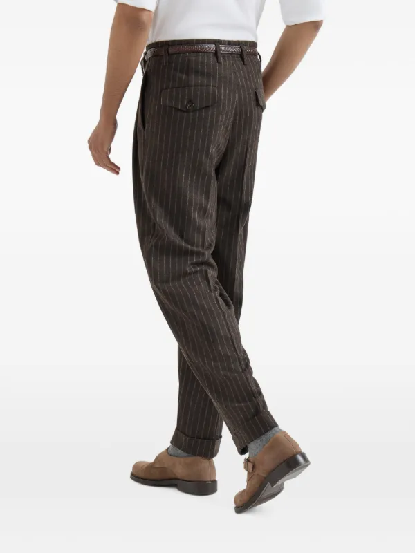 Brunello Cucinelli バージンウール＆カシミアチョークストライプ