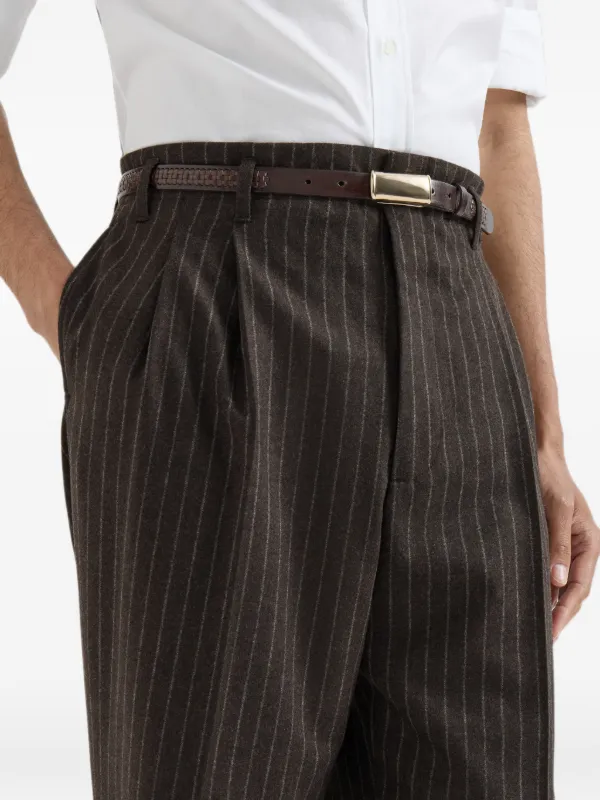 Brunello Cucinelli バージンウール＆カシミアチョークストライプ