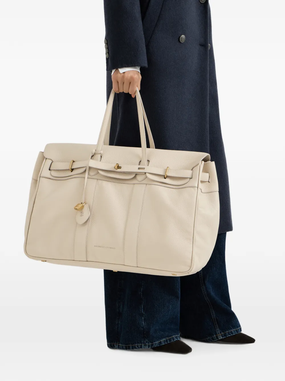 Brunello Cucinelli Explorer reistas van hertenleer Beige