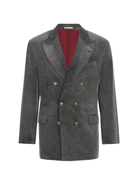Brunello Cucinelli blazer en velours côtelé à boutons en métal