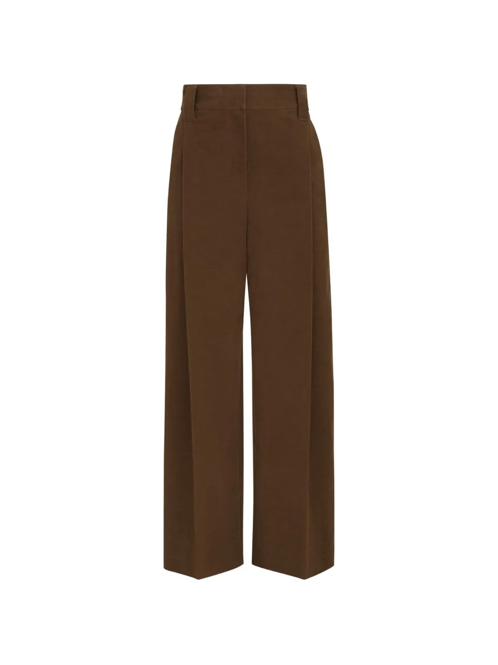 Brunello Cucinelli Pantaloni sartoriali in cotone elasticizzato con motivo Monili - Marrone