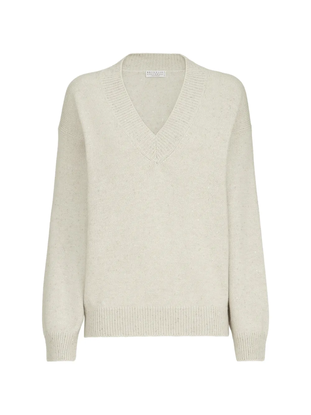 Brunello Cucinelli cashmere and silk Diamond-yarn sweater - Toni neutri