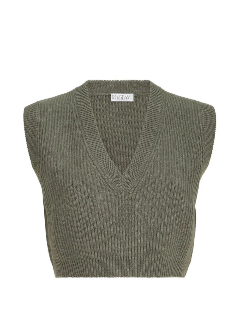 Brunello Cucinelli cashmere rib-knit sweater vest