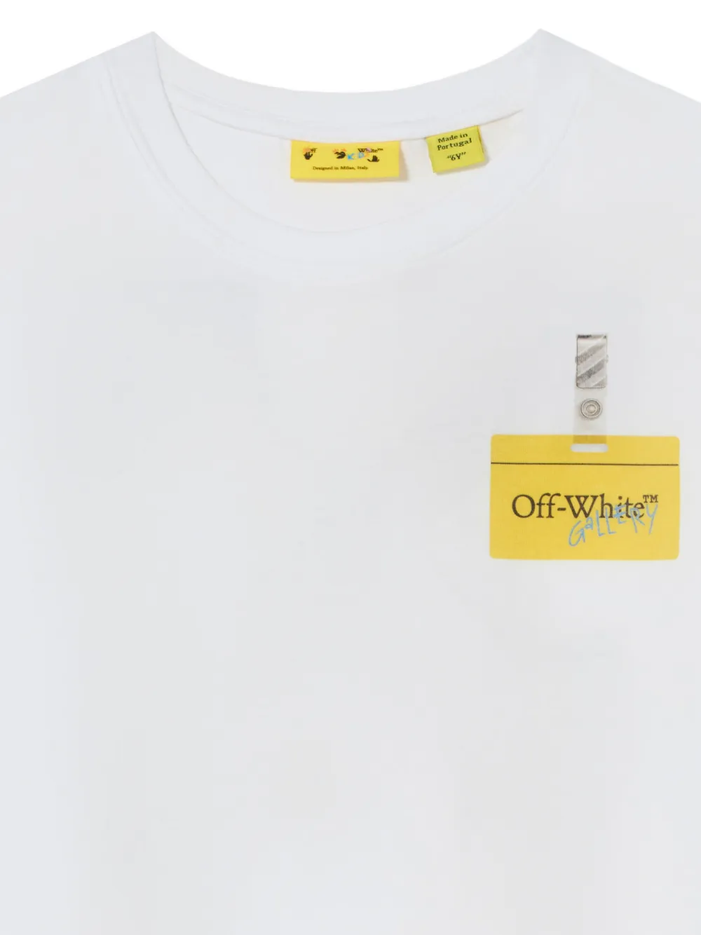 Off-White Kids Arrows Tape cotton T-shirt Wit
