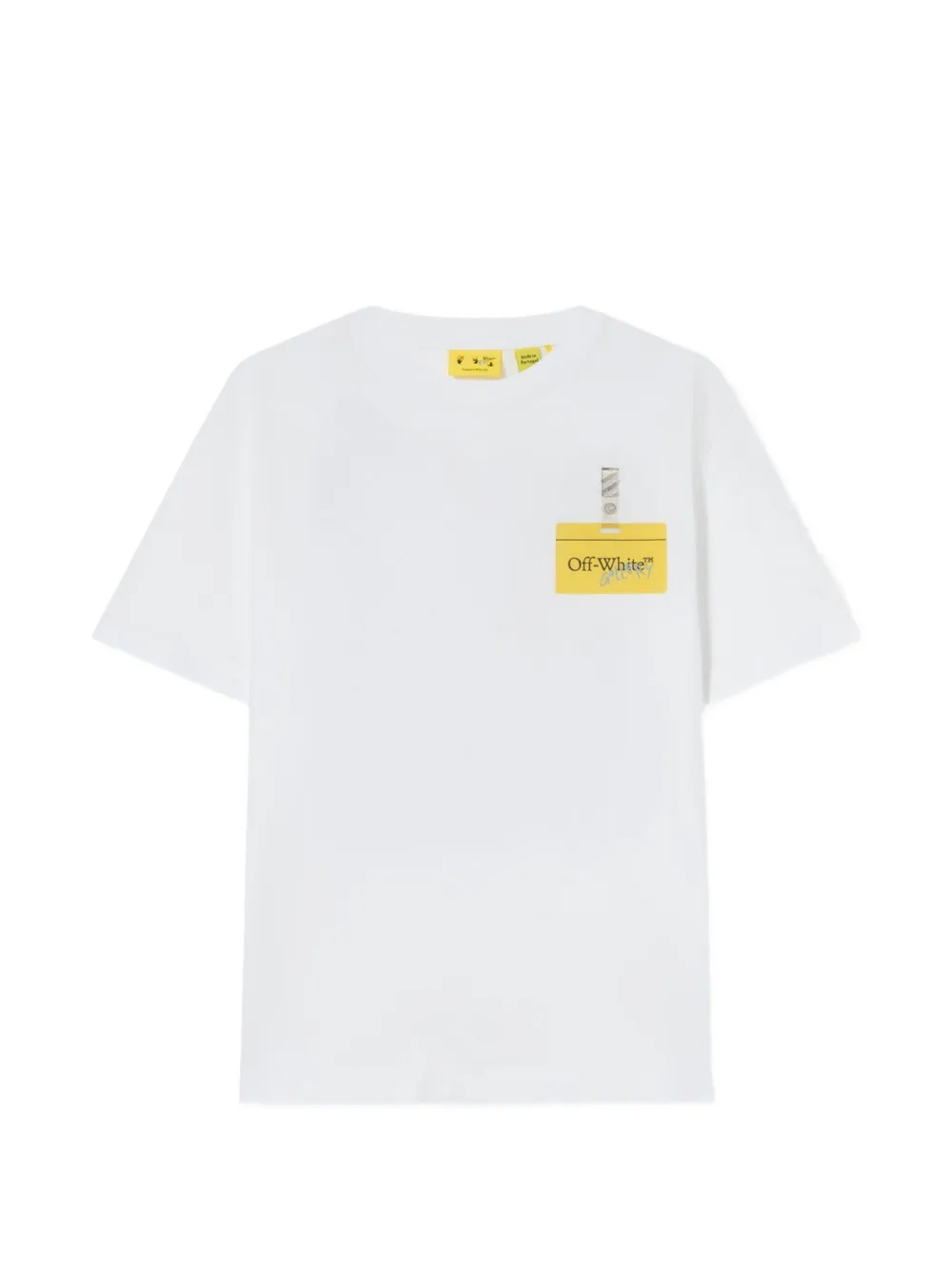 Off-White Kids Arrows Tape cotton T-shirt - Bianco