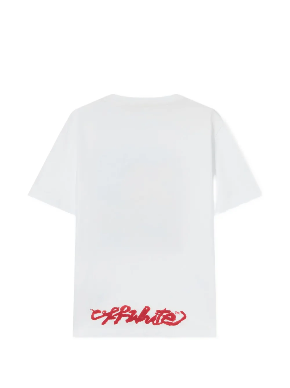 Off-White Kids Arrow Painting cotton T-shirt Wit