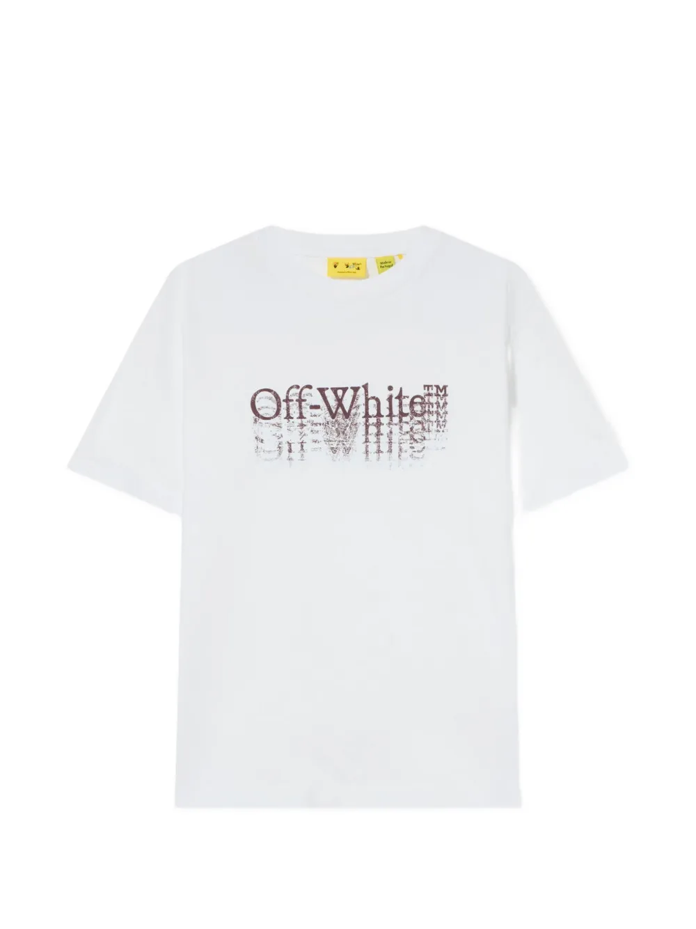 Off-White Kids Big Bookish Stamp cotton T-shirt - Bianco