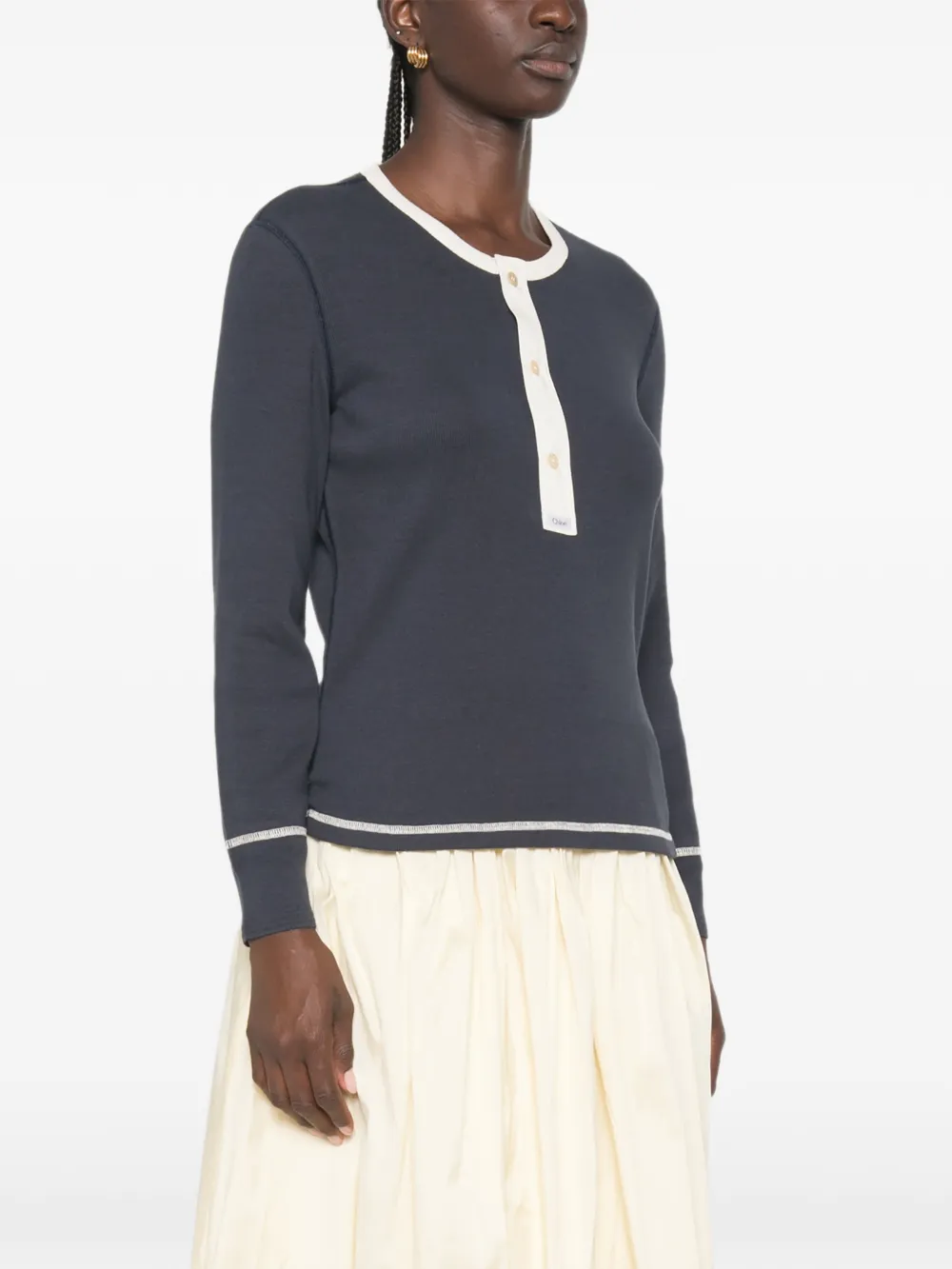 Chloé Blouse met knopen Blauw