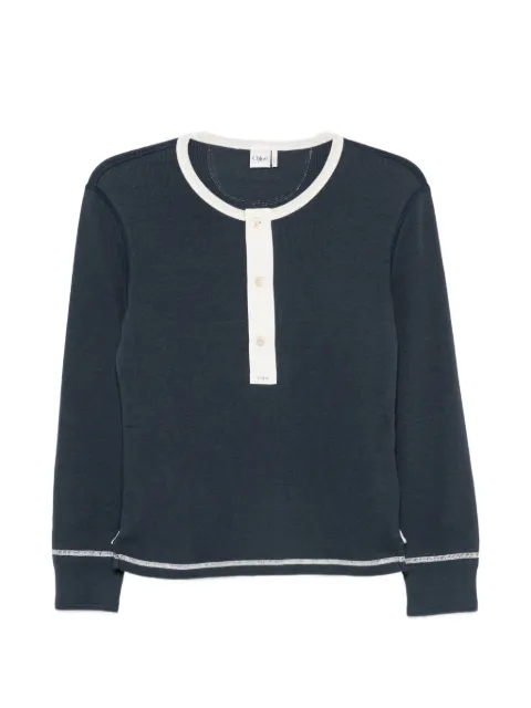 Chloé top manga larga con botones