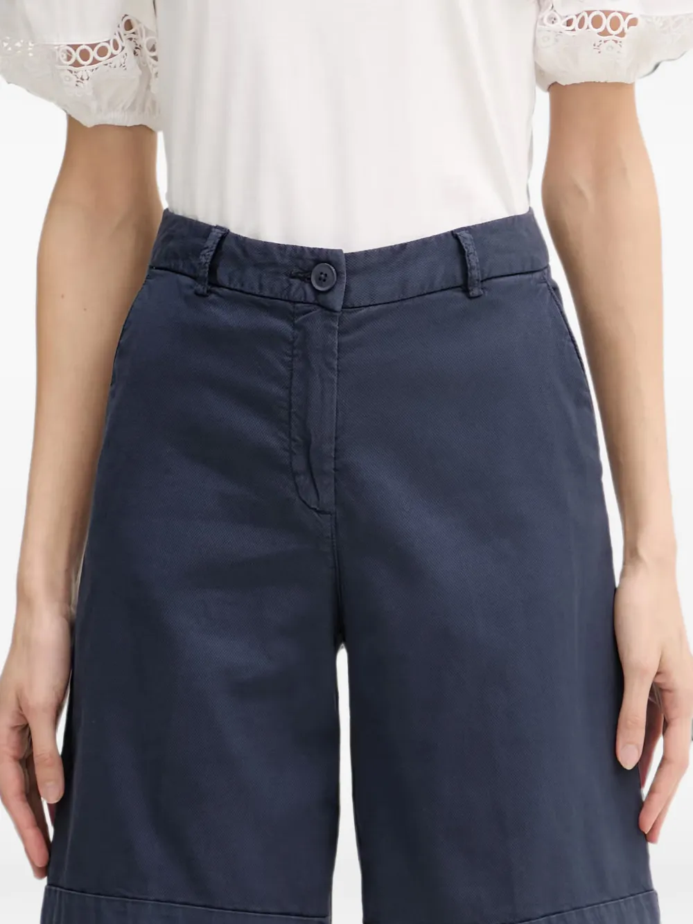 Benetton Shorts met omgeslagen pijpen Blauw