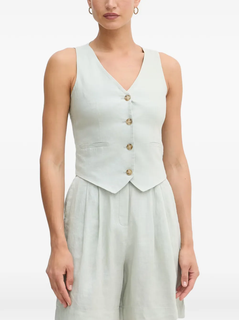 Benetton button-up V-neck waistcoat
