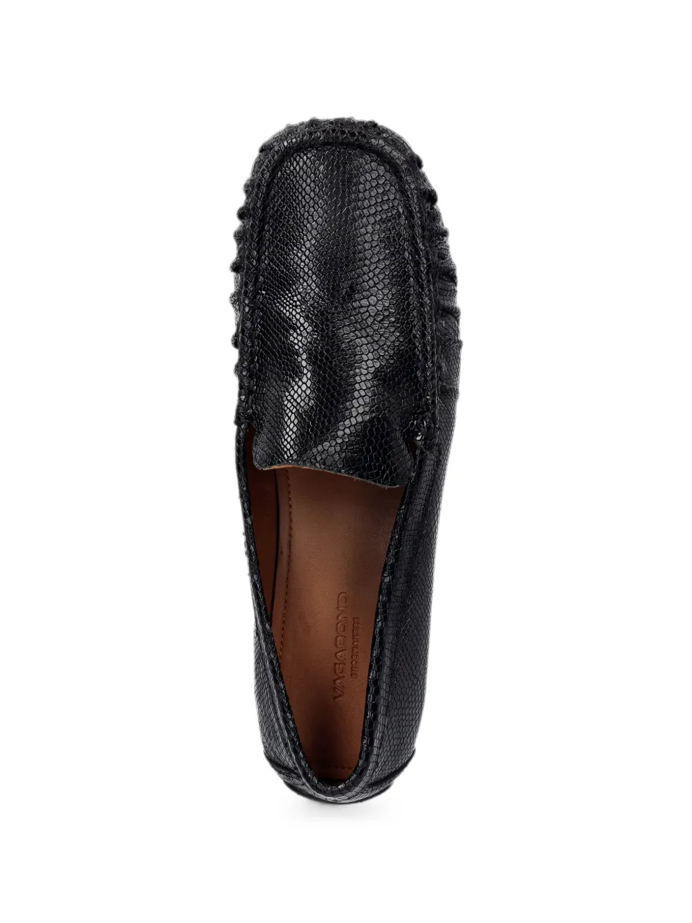 VAGABOND Mika snake-effect loafers Zwart