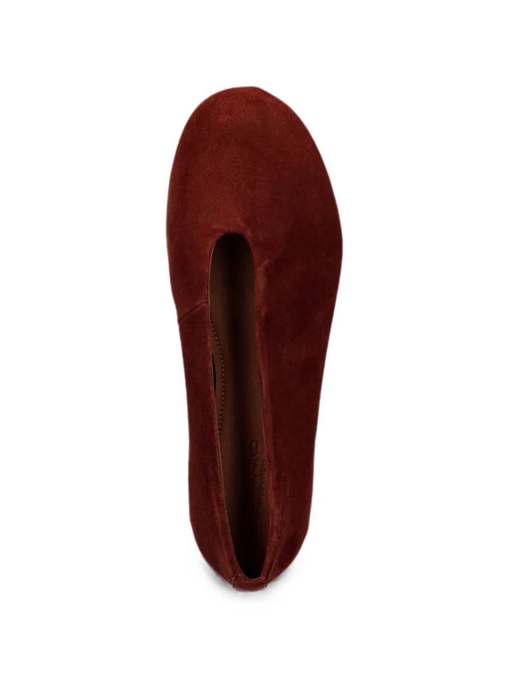 VAGABOND Aleya suede almond-toe ballet flats Rood