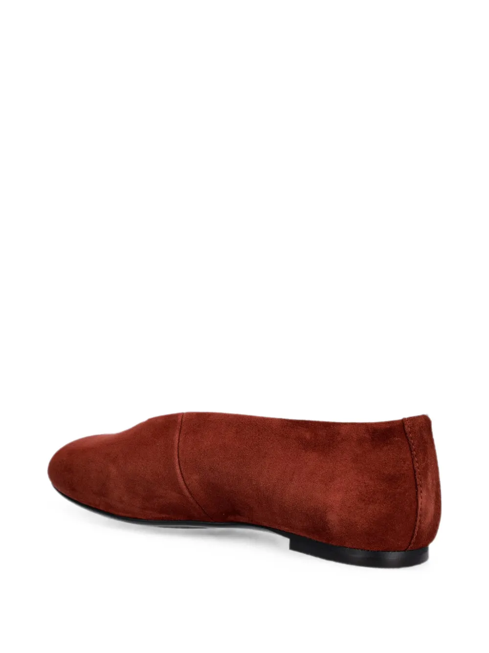 VAGABOND Aleya suede almond-toe ballet flats Rood