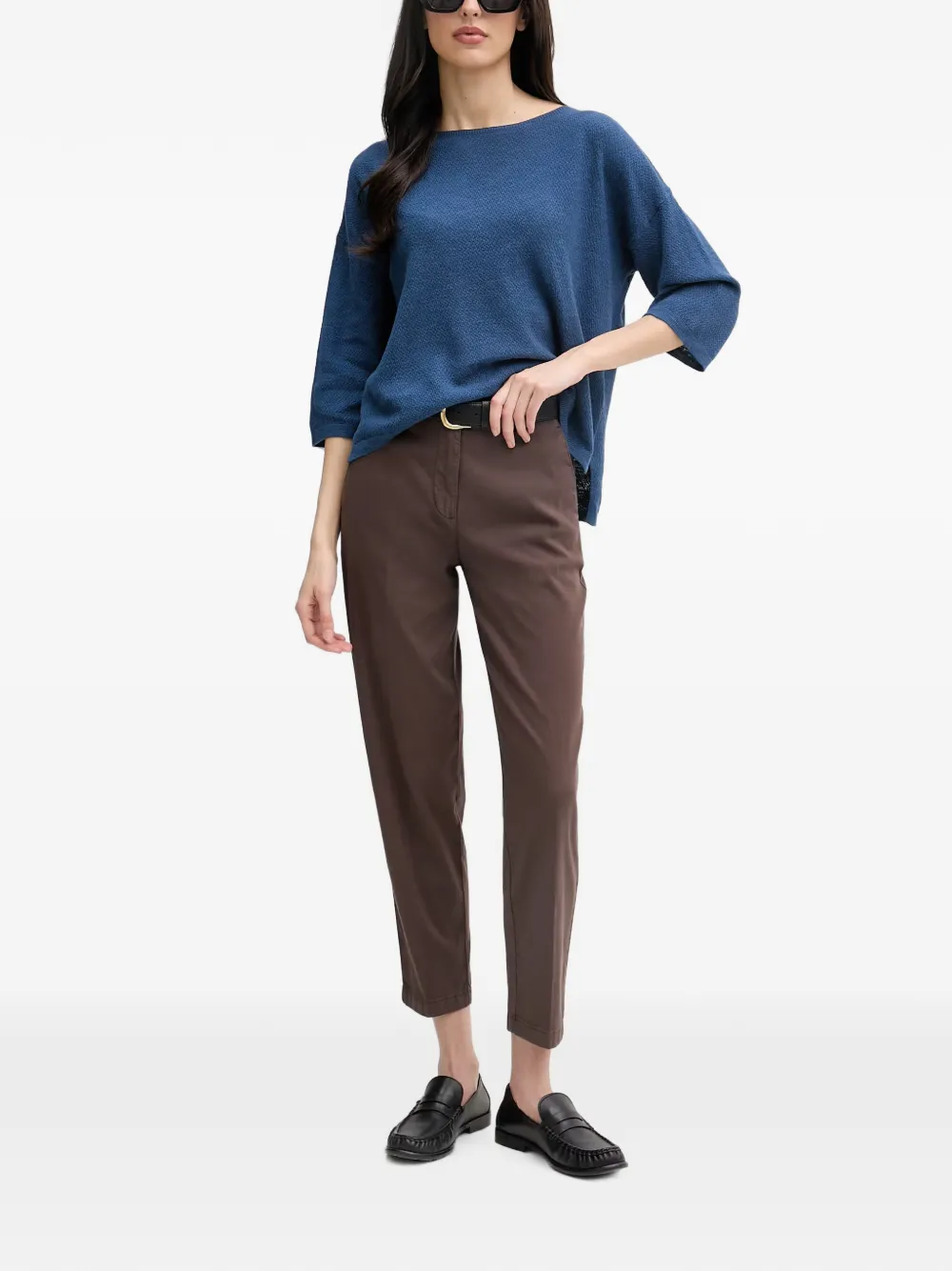 Benetton Cropped broek Bruin