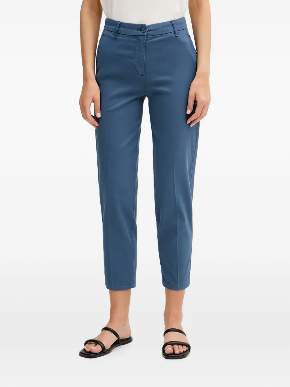Benetton slim-fit cropped trousers - Blau