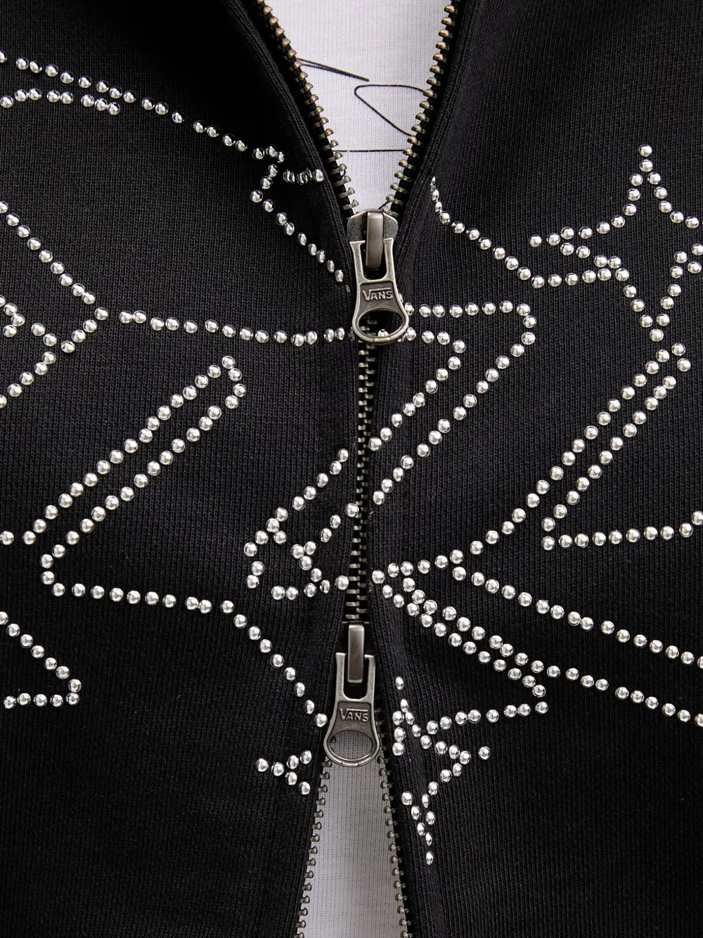 Vans rhinestone-embellished zip-up hoodie Zwart