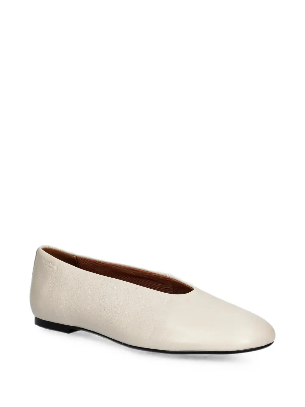 VAGABOND Aleya round-toe leather ballet flats Beige
