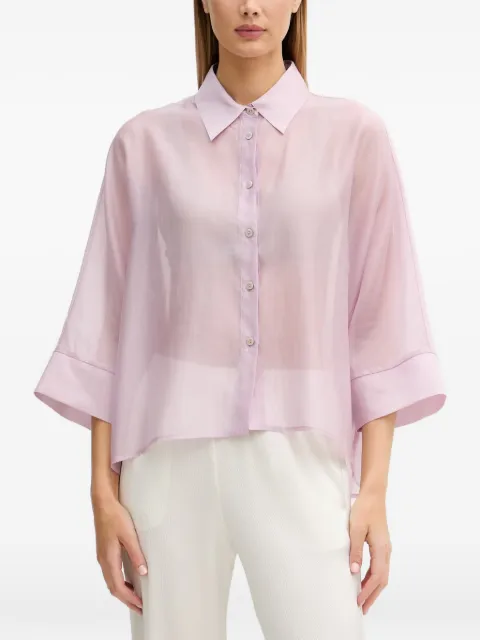 Benetton sheer-finish button-down shirt